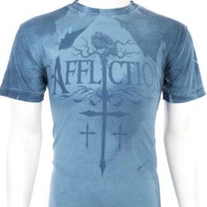 AFFLICTION Mens Short Sleeve CROWS NEST Crewneck T-Shirt
